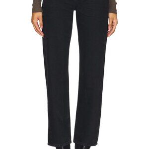 Agolde Amber Low Rise Straight - Crushed (Black)